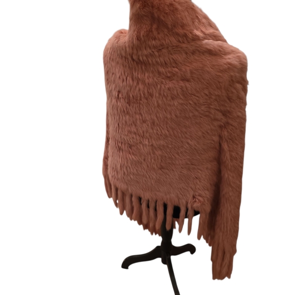 Harry Angd Blush Rabbit Fur Wrap - Picture 3 of 8